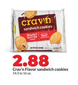 Hy-Vee Crav'n Flavor sandwich cookies offer