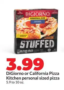 Hy-Vee DiGiorno or California Pizza Kitchen personal sized pizza offer