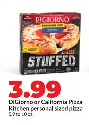 Hy-Vee DiGiorno or California Pizza Kitchen personal sized pizza offer