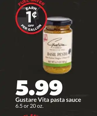 Hy-Vee Gustare Vita pasta sauce offer