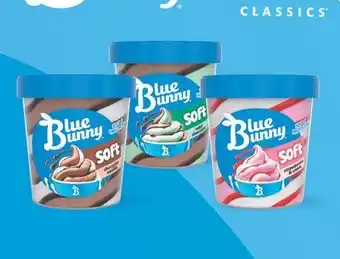 Hy-Vee Blue Bunny Twist 1 pint or Blue Ribbon Classics ice cream 48 fl. oz offer