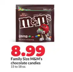 Hy-Vee Family Size M & M' s chocolate candies offer