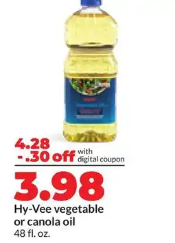 Hy-Vee Hy-Vee vegetable or canola oil offer