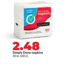 Hy-Vee Simply Done napkins offer