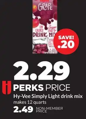 Hy-Vee Hy-Vee Simply Light drink mix offer