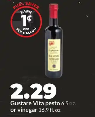 Hy-Vee Gustare Vita pesto 6.5 oz. or vinegar 16.9 fl. oz offer