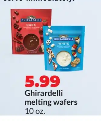 Hy-Vee Ghirardelli melting wafers offer