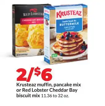 Hy-Vee Krusteaz muffin, pancake mix or Red Lobster Cheddar Bay biscuit mix offer