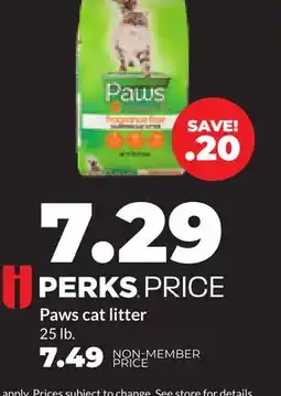 Hy-Vee Paws cat litter offer