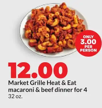 Hy-Vee Market Grille Heat & Eat macaroni & beef dinner for 4 offer