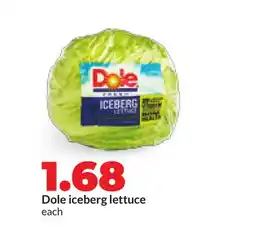 Hy-Vee Dole iceberg lettuce offer