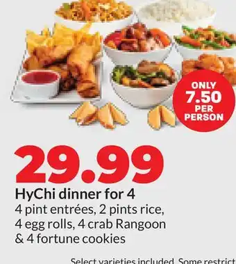 Hy-Vee HyChi dinner for 4 offer