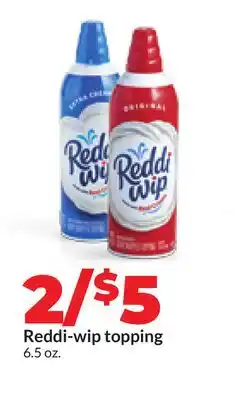 Hy-Vee Reddi-wip topping offer