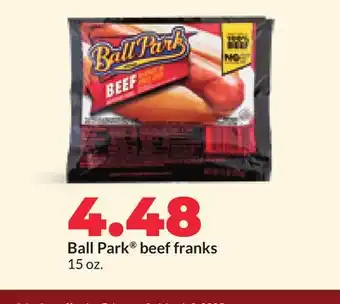 Hy-Vee Ball Park beef franks offer