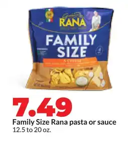 Hy-Vee Family Size Rana pasta or sauce offer