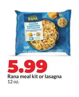 Hy-Vee Rana meal kit or lasagna offer