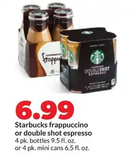 Hy-Vee Starbucks frappuccino or double shot espresso offer