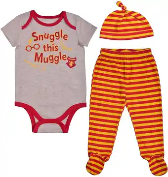 Walmart Warner Bros Harry Potter Boy's 3-Piece Snuggle This Muggle Footed Pant Set offer