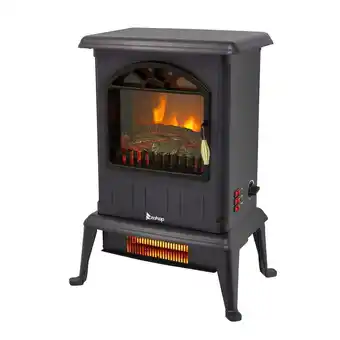 Walmart Winado 1500W Electric Heater Space Heater Fireplace Stove Heater, Black offer