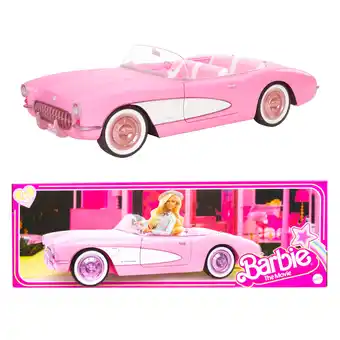 Walmart Barbie The Movie Collectible Car, Pink Corvette Convertible offer