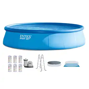 Walmart Intex 18' x 48 Inflatable Outdoor Pool Set with Filter Cartridges (6 Pack) offer