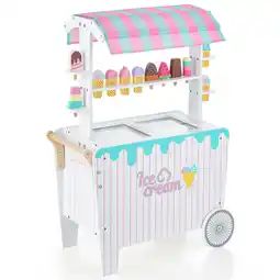 Walmart Costway Kid's Ice Cream Cart Food Trunk Play Toy Set with Display Rack & Accessories offer