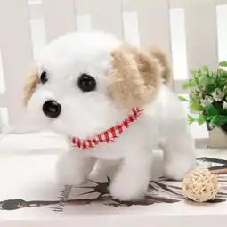 Walmart VALSEEL Simulation Puppy Pet Toy Dog Can Walk And Call Toy Dog Children’s Gift offer