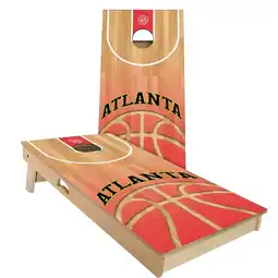 Walmart Skip's Garage Atlanta Basketball Outdoor Cornhole Board Set Include Hole Lights Backyard 2x4 offer