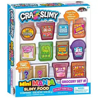 Walmart Cra-Z-Slimy: Mini Mania Slimy Food Grocery Set, Ages 6+ offer