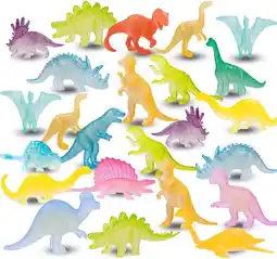 Walmart Dinosaur Toys 48 Pcs Dinosaur Toys Set Party Favors for Kids Plastic Realistic Dino Figure Bulk offer