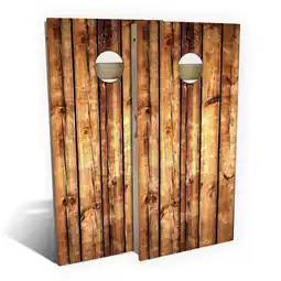 Walmart Skip's Garage Rustic Pallet Outdoor Cornhole Board Set Include Hole Lights Backyard 2x4 offer