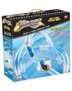 Walmart ZOOM TUBES CAR TRAX, 25-Pc RC Car Trax Set with 1 Blue Racer and Over 12ft of Tubes (As Seen on TV) offer