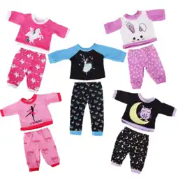 Walmart AmaMary 5 Sets Baby Doll Clothes 18 inch Reborn Doll Pajama Set with Long Sleeve and Pants offer