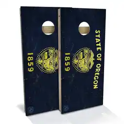 Walmart Skip's Garage Oregon Flag Outdoor Cornhole Board Set NO Accessories Backyard 2x4 offer