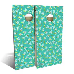 Walmart Skip's Garage 80s Teal Outdoor Cornhole Board Set NO Accessories Backyard 2x4 offer