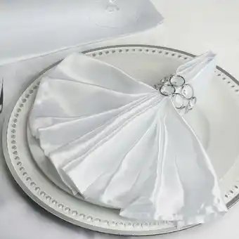 Walmart BalsaCircle 20 Pieces 20 White Satin Dinner Napkins Wedding Party offer