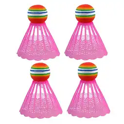 Walmart Homemaxs LED Badminton Shuttlecocks, Nylon, Glow-In-The-Dark, Pink, 4 Count, Outdoor Shuttlecock Set offer