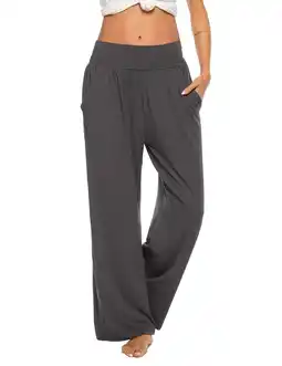 Walmart DIBAOLONG Womens Yoga Sweatpants Comfy Loose Casual Wide Leg Lounge Joggers Pants with Pockets offer