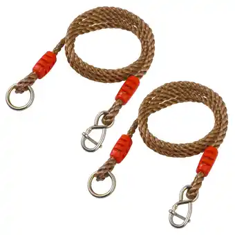 Walmart OUNONA 1 Pair 1.8M Adjustable Heavy-Duty Swing Rope Load-Bearing 300KG for Kids Adults Outdoor offer