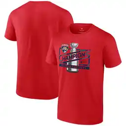 Walmart Men's Fanatics Red Florida Panthers 2024 Stanley Cup Champions Primetime T-Shirt offer