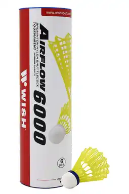 Walmart Wish Airflow 6000 Tournament Badminton Shuttlecocks - 6pk Nylon Shuttlecock - Badminton Birdies offer