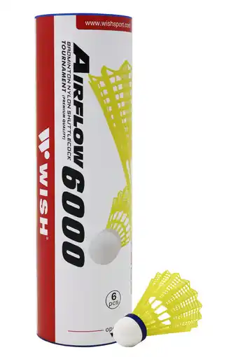 Walmart Wish Airflow 6000 Tournament Badminton Shuttlecocks - 6pk Nylon Shuttlecock - Badminton Birdies offer