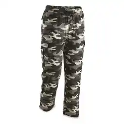 Walmart HuntRite Men's Cargo Sweatpants Gray Camo XL offer