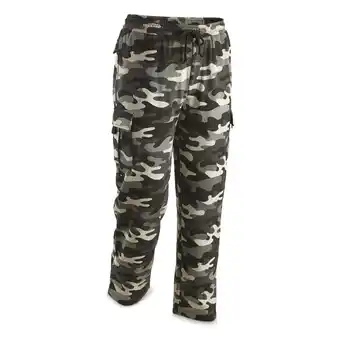 Walmart HuntRite Men's Cargo Sweatpants Gray Camo XL offer