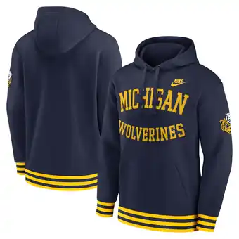 Walmart Men's Nike Navy Michigan Wolverines Legacy Retro Pullover Hoodie offer