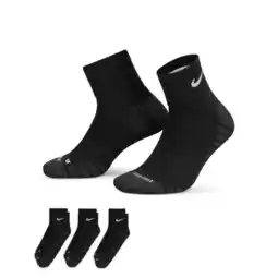 Walmart Nike Unisex 3PK Dri-Fit Cushion Quarter High Socks Medium SX5549-010 offer