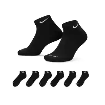 Walmart Men's Nike 6-pack Everyday Plus Cushioned Low-Cut Training Socks Color: Black Size: 8-12 offer