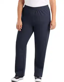 Walmart Hanes Just My Size EcoSmart Women's Fleece Sweatpants, Open Leg, 28.5 (Petite Plus ) Navy Heather 2X offer