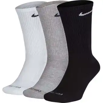 Walmart Nike Everyday Plus DRI FIT Cushion Crew Socks 3-Pair Pack Multicolor SX6888 913 offer