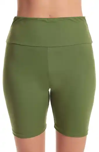 Walmart Just Love High Waist Biker Short for Women – 7” Stretch Yoga Workout Short (Green, X-Large) offer